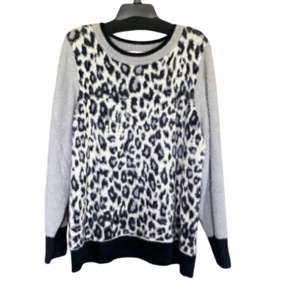 Skye’s the Limit sweater abstract animal print comfy soft neutral 2X - Picture 16 of 17